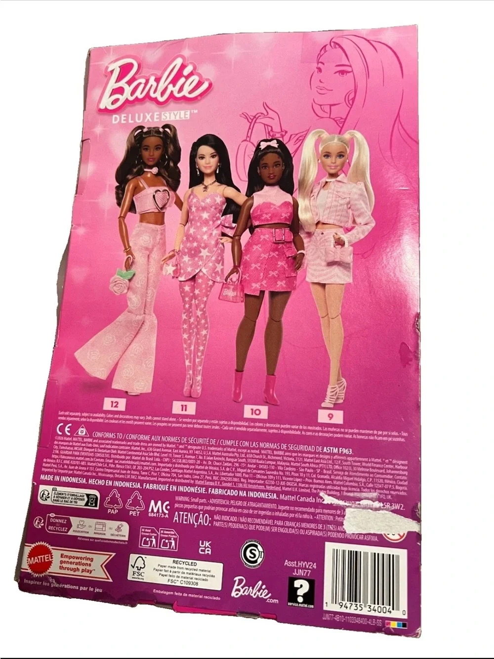 Mattel Barbie Pink Star-Print Fashion Doll